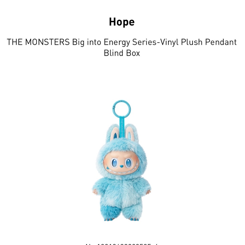 NIB Pop Mart LABUBU Hope - Big into Energy